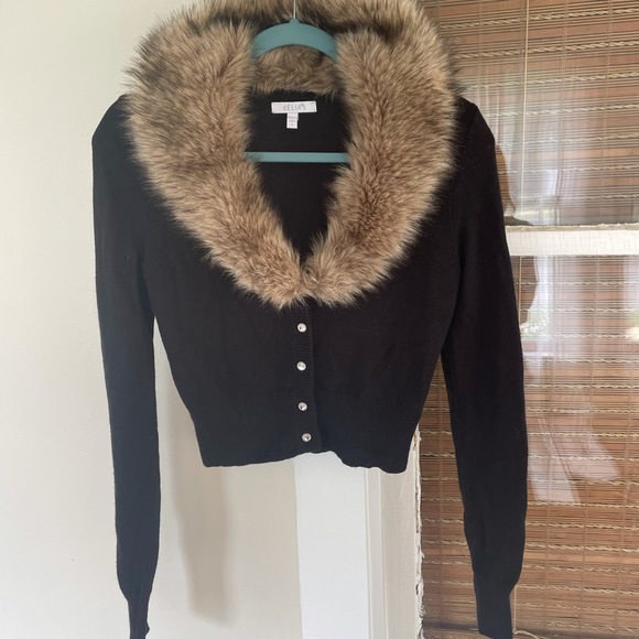 dELiA*s Sweaters - {dELiA*s} Button Cardigan With Faux Collar